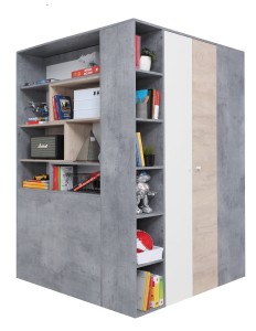 SIMON S01 Kleiderschrank Eckschrank Weiß Deine Möbel