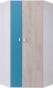 PETRA A Kinderzimmer-Set Jugendzimmer-Set mit Schreibtisch Weiß/Eiche/Türkis Deine Möbel