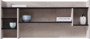 PETRA D Kinderzimmer-Set Jugendzimmer-Set mit Schreibtisch Schwarz/Eiche/Beige Deine Möbel