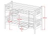 Dimensional sketch for a classic solid wood bunk bed.