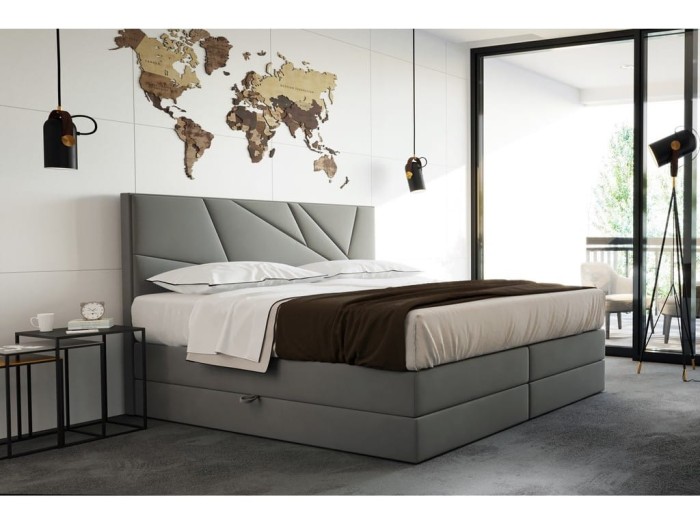 Boxspringbett VERDA Velour JASMINE 90