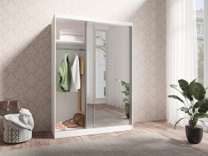 LONDON Kleiderschrank Schwebetürenschrank mit Spiegeltüren Deine Möbel