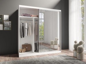 LONDON Kleiderschrank Schwebetürenschrank mit Spiegeltüren Deine Möbel