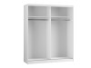 Innenansicht Kleiderschrank weiß mit zwei Kleiderstangen für optimale Ordnung.