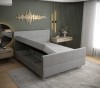 Boxspringbett in Grau mit praktischem Bettkasten für extra Stauraum
