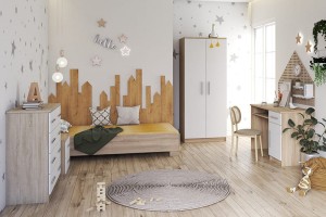 OLMO III Kinderzimmer-Set Jugendzimmer-Set mit Bettgestell Deine Möbel