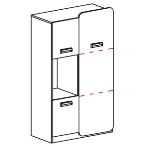 LUKA L5 Regal Weiß Matt/Eiche Deine Möbel