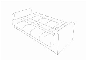 MARTHA Sofa Schlafsofa 3-Sitzer Deine Möbel