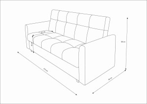 MARTHA Sofa Schlafsofa 3-Sitzer Deine Möbel