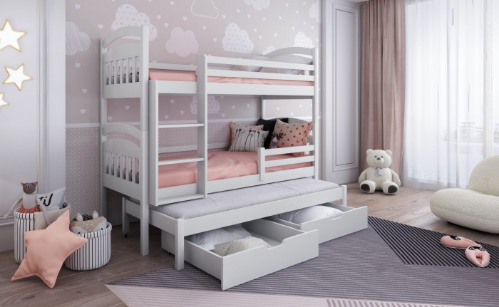 Etagenbett Hochbett Kinderbett für 3 Kinder weiss acryl.jpg