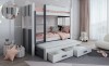 Etagenbett Kinderbett Hochbett Ausziehbett für 3 Kinder ALEXANDRA Weiss + Graphit.jpg