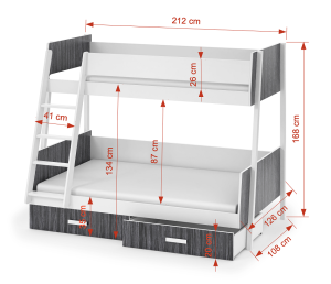 MATTHIAS Etagenbett für 2 Kinder mit Schubladen Deine Möbel