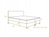 Maßskizze für ein Boxspringbett mit verschiedenen Breiten von 120 bis 180 cm.