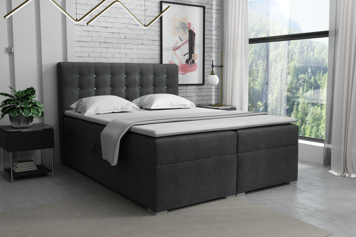 Boxspringbett Polsterbett Komplettbett ROSE mit Strasssteinen Velour Paros 6.png