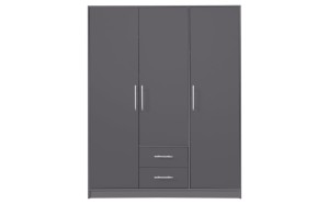 SAM SR2 Kleiderschrank 3-türig Garderobe Garderobensystem Anthrazit Deine Möbel