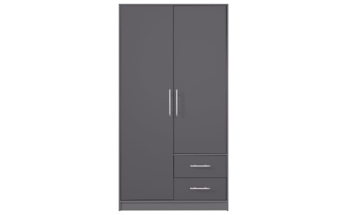 Kleiderschrank 2-türig Garderobe Garderobensystem SAM SR3 Anthrazit
