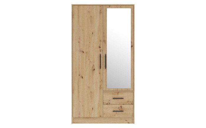 Kleiderschrank 2-türig Garderobe Garderobensystem SAM SR3 Artisan mit Spiegel