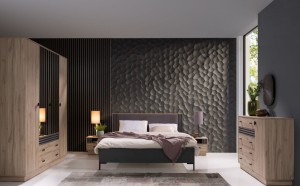 ALL0 01 Schlafzimmer-Set mit Kleiderschrank 200 cm Deine Möbel