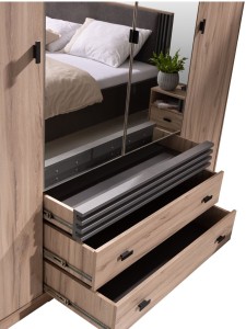 ALL0 01 Schlafzimmer-Set mit Kleiderschrank 200 cm Deine Möbel