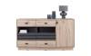Modernes Sideboard in Eiche-Optik mit grauen Akzenten und viel Stauraum für das Wohnzimmer.