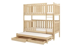 OLIVIA Etagenbett Ausziehbett für 3 Kinder mit Schubladen Deine Möbel