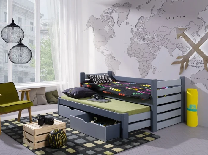 Kinderbett Ausziehbett für 2 Kinder MATTI