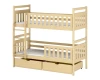 Stockbett aus Kiefernholz Natur mit zwei Schubladen und Leiter für Kinderzimmer.