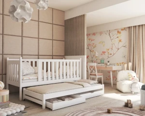 KARIN 90x200 Weiß Ausziehbett Kinderbett Deine Möbel
