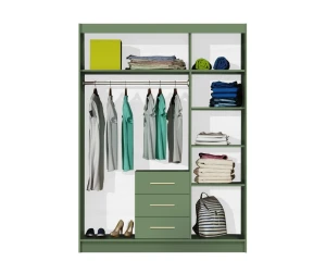 LABOO II D3 D4 Kleiderschrank 3-türig 4-türig mit Schubladen Spiegel