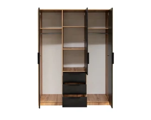 LABOO LUX D2 D3 D4 Kleiderschrank Lamellen 2-türig 3-türig 4-türig mit Schubladen Spiegel