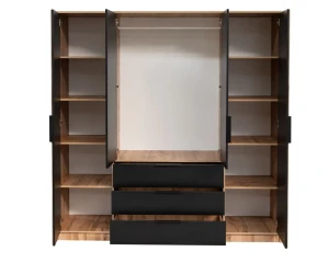 LABOO LUX D2 D3 D4 Kleiderschrank Lamellen 2-türig 3-türig 4-türig mit Schubladen Spiegel