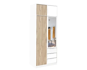 LABOO LUX D2 D3 D4 Kleiderschrank Lamellen 2-türig 3-türig 4-türig mit Schubladen Spiegel