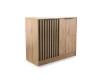 Modernes Sideboard in Eiche mit Lamellen-Front und zwei Türen