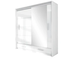 MONTANA II Schiebetürenschrank Schwebetürenschrank Kleiderschrank 2-türig 3-türig 200 / 250 cm hochglanz Schubladen Spiegel