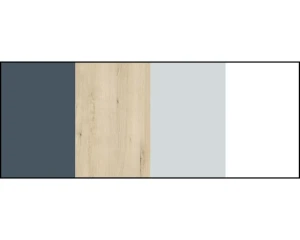 L-PO02 Kleiderschrank 90 cm Weiß/Grau Deine Möbel