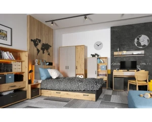 L-QU02 Kleiderschrank 130 cm Deine Möbel