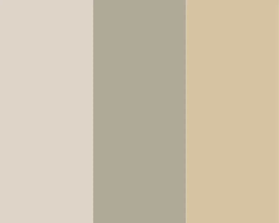 Erdtöne-Farbkombination mit Beige, warmem Graubraun und Sandgelb.