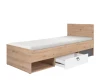 Kami Jugendbett 90x200 cm in Eiche-Optik mit praktischer Schublade und Stauraumfach.