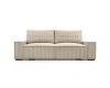 Frontansicht eines modernen 3-Sitzer Sofas in beigem Cord