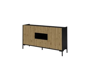 LARGO B Wohnzimmer Set mit geriffelten Fronten Deine Möbel