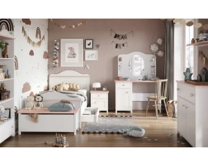 L-LU003 Kinderzimmer-Set Jugendzimmer-Set mit Multifunktionsbox mit Klappe Deine Möbel