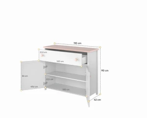 L-LU003 Kinderzimmer-Set Jugendzimmer-Set mit Multifunktionsbox mit Klappe Deine Möbel