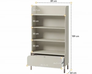 L-HR001 Kinderzimmer-Set Jugendzimmer-Set Kleiderschrank 90 cm Deine Möbel