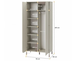 L-HR01 Kleiderschrank Weiß Deine Möbel