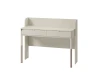 Moderner beige Schreibtisch mit zwei Schubladen für das Kinderzimmer.