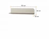 Dimensions for a two-tone wall shelf: 101 cm width and 24 cm height.