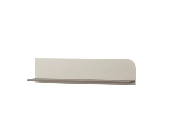Modernes Wandboard in Beige und Braun für das Kinderzimmer.