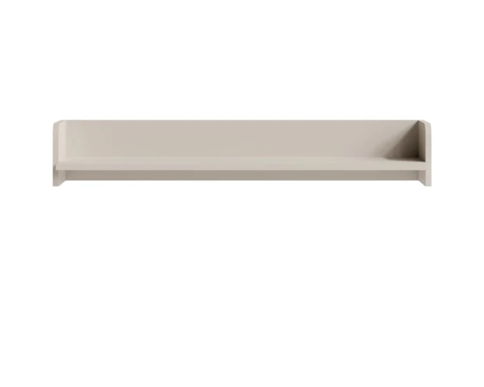 Schlichtes beige Wandregal für eine minimalistische Inneneinrichtung.