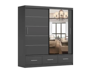 FLORENZ 200 Kleiderschrank Schrank mit Spiegel Deine Möbel