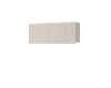 Beiger Hängeschrank mit drei Türen in minimalistischem Design zur Wandmontage.